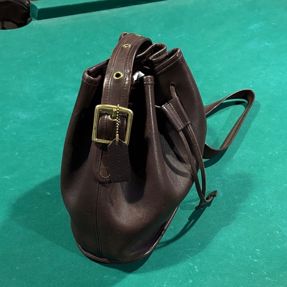 Coach Dark Brown Leather Bucket Bag - Picture 2 of 3